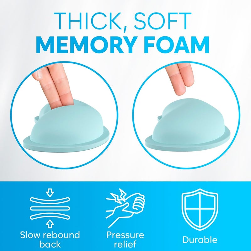 KLIM Mouse & Keyboard Wrist Rest Set - Silky Gel Memory Foam - Ergonomic Wrist Rest for Computer Keyboard, Wrist Pad for Keyboard + Wrist Rest for Mouse Gaming and Office - Pain Relief - Light Blue - Image 3